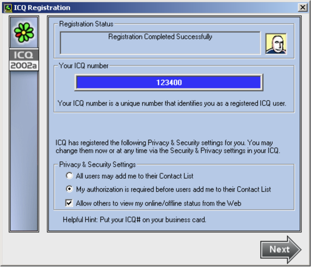 ICQ - nastaveni serveru